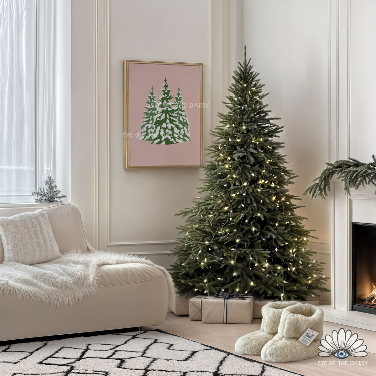 Set of 6 Christmas Botanical Prints Digital Download | Boho Holiday Printable Wall Art