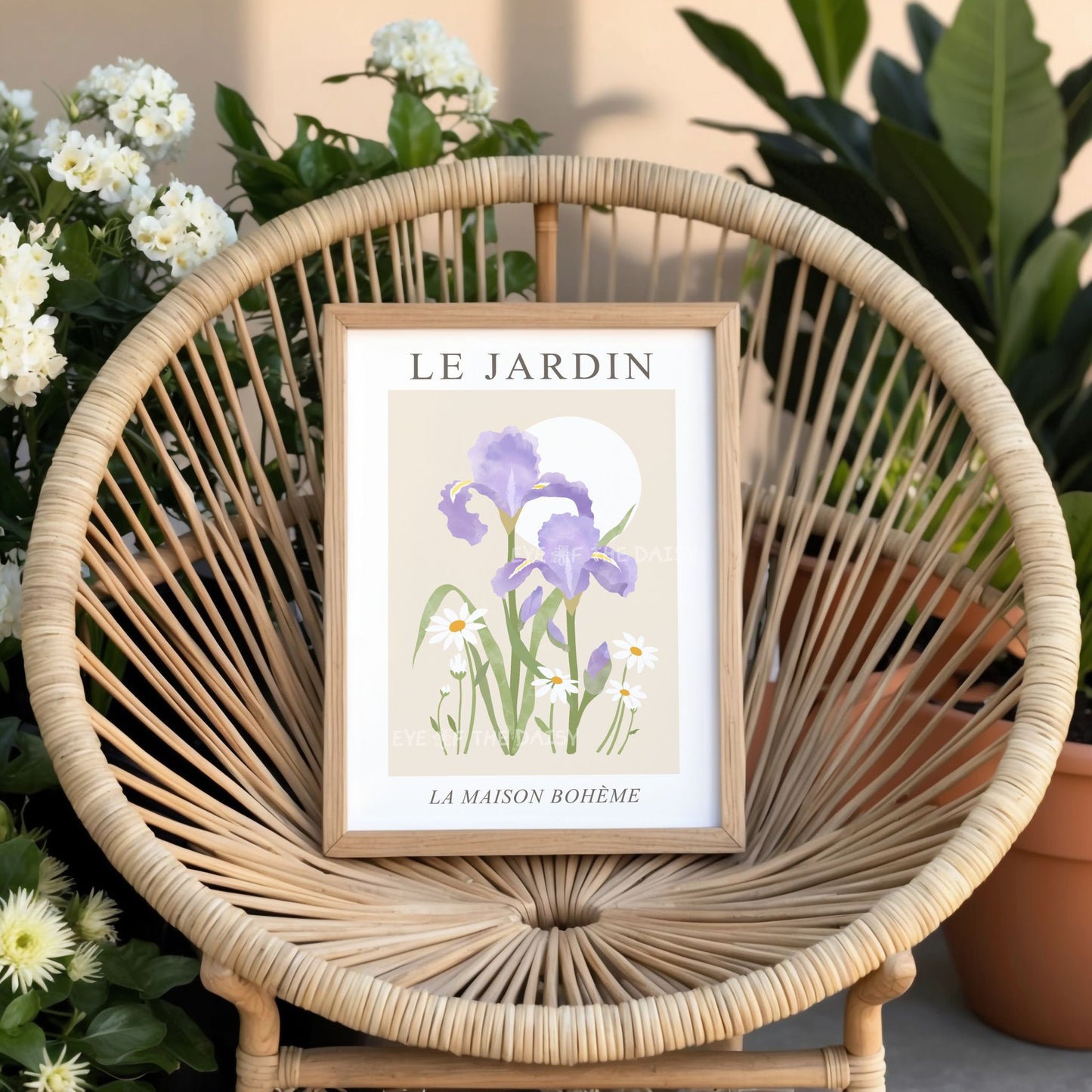 French floral exhibition poster – downloadable botanical wall art, perfect for summer rental or vacation home with a soft, floral touch