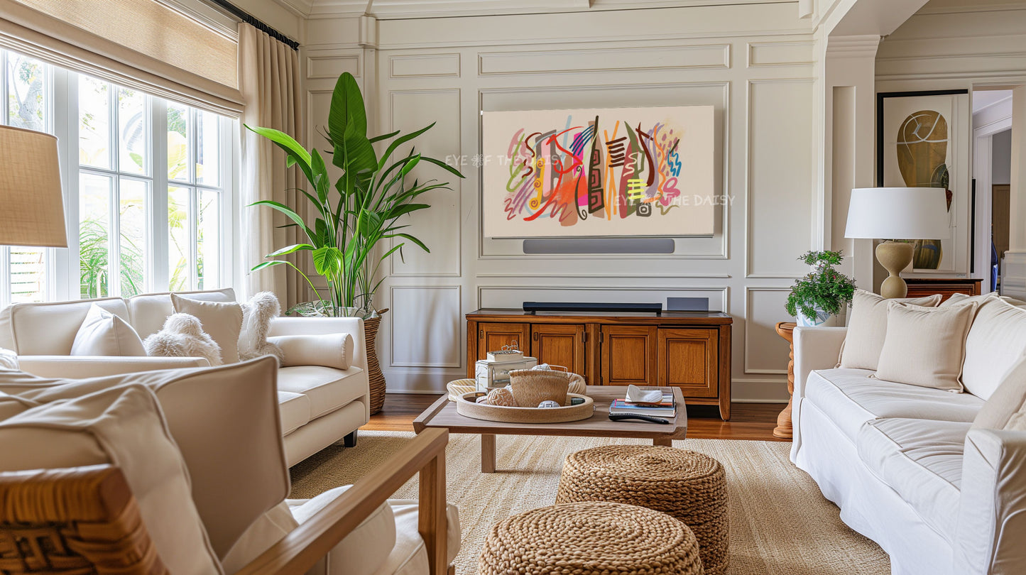 Colourful Mid Century Modern 4K TV Art | Shapes Bauhaus 4K Screensaver Art