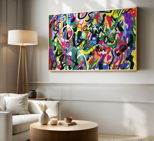 Vibrant Colourful Graffiti 4K TV Art | Bright Contemporary Abstract Artwork for TV Screen