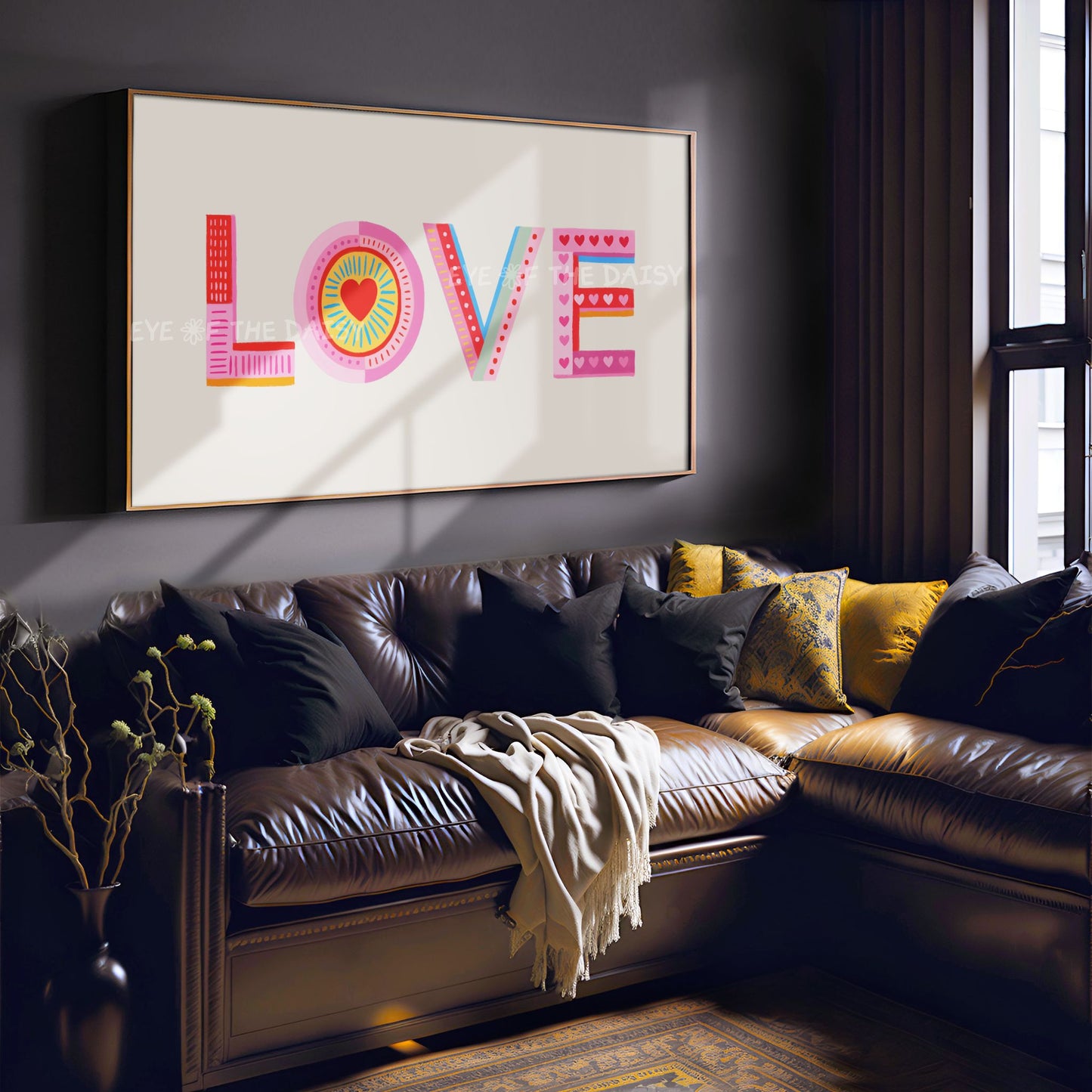 Quirky Love Typography 4K TV Art | Colourful Valentine's Day Art for TV Screen