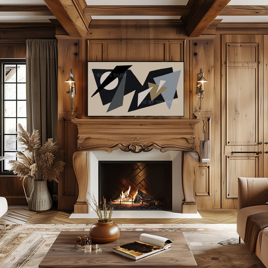 Mid Century Modern Abstract 4K TV Art | Contemporary Shapes Art for TV Screen