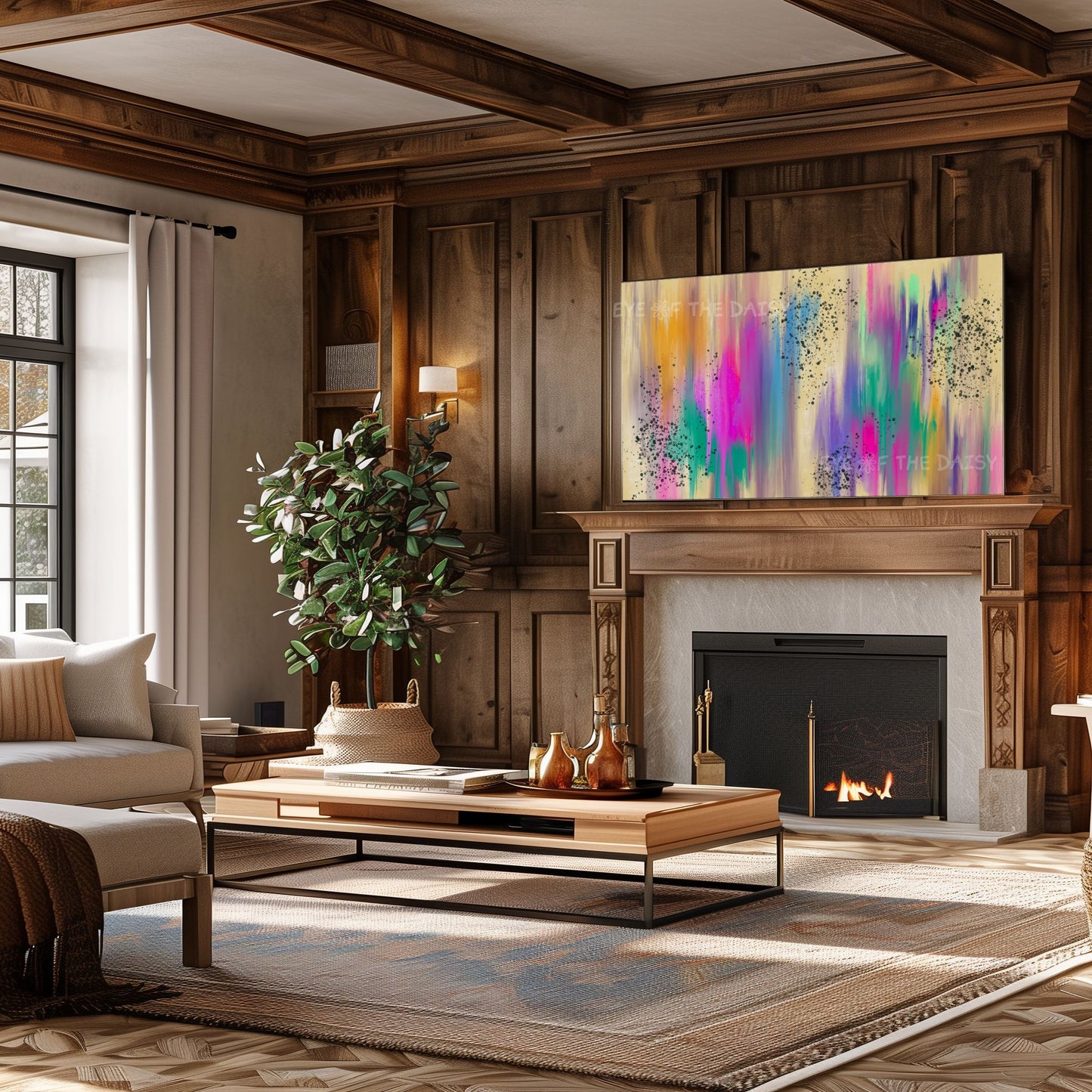 Colourful Contemporary Brushstrokes 4K TV Art | Abstract Expressionist Art for TV Screen