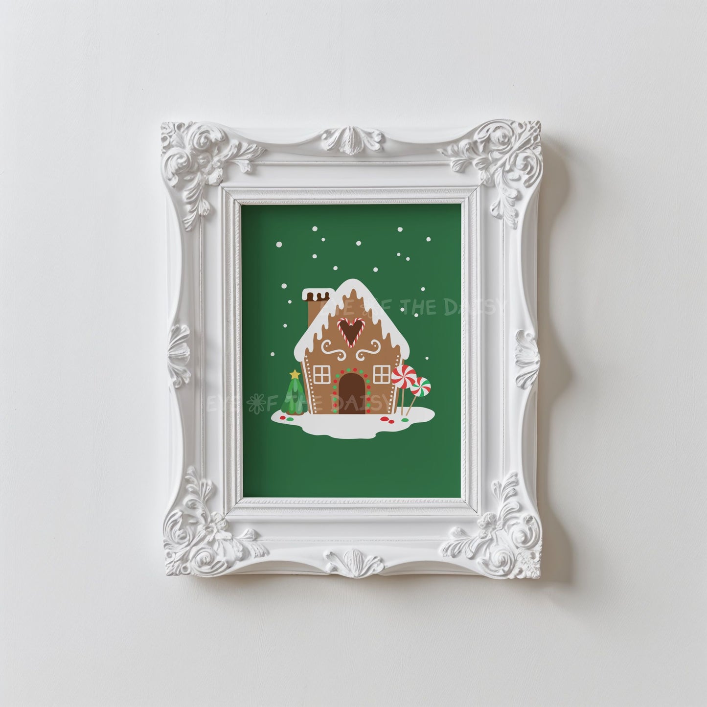 Set of 3 Gingerbread House Prints Digital Download | Vintage Christmas Printable Wall Art