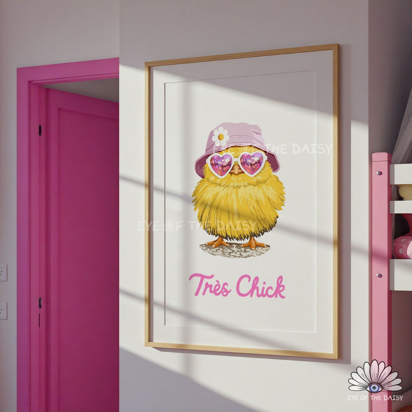 Funny Cute Chick Printable Wall Art | Fashion Spring Chick Print | Whimsical Easter Decor