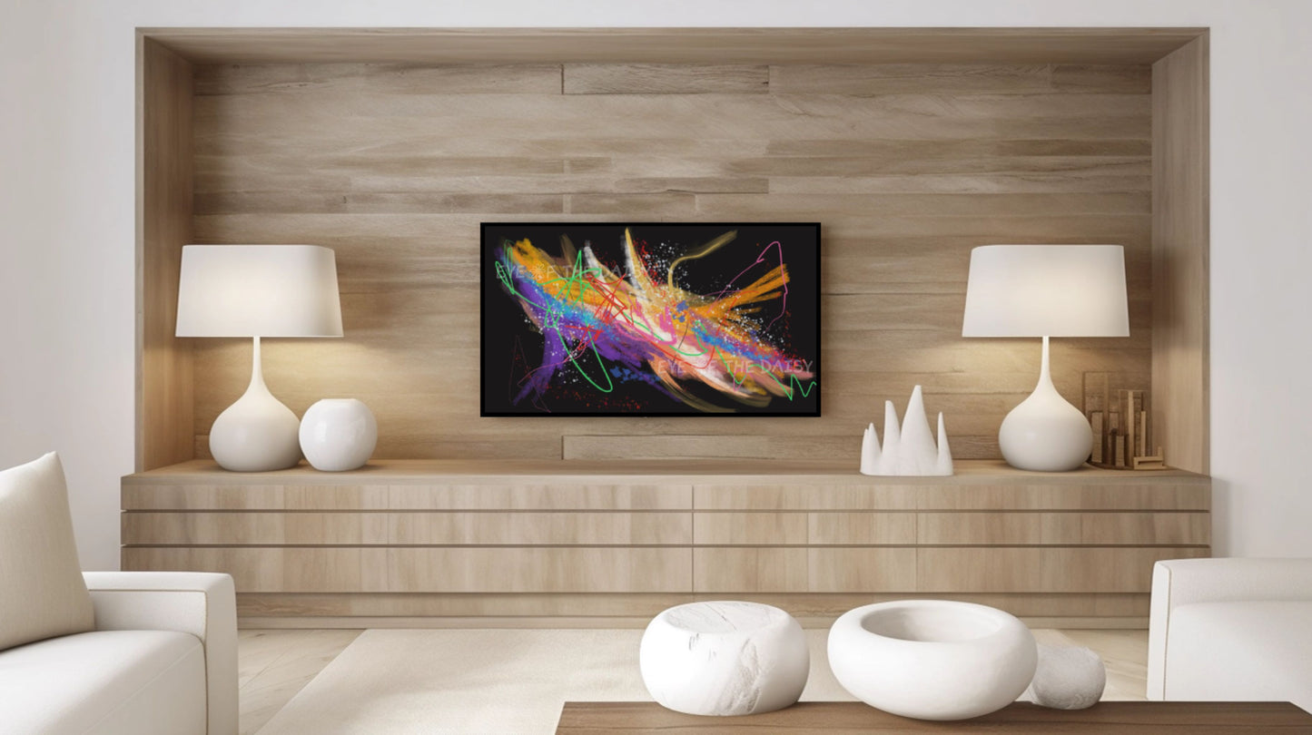 Bright Abstract Expressionist 4K TV Art | Colourful Contemporary 4K Art for TV Screen