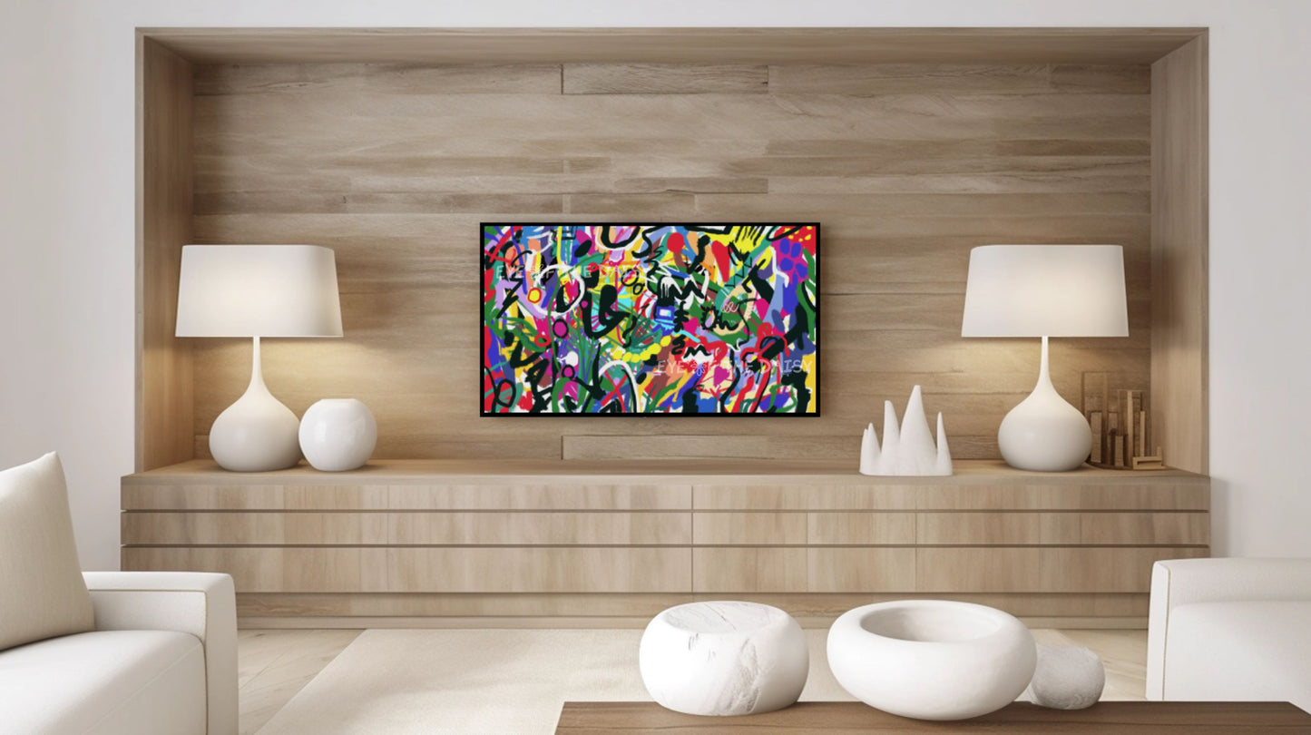 Vibrant Colourful Graffiti 4K TV Art | Bright Contemporary Abstract Artwork for TV Screen