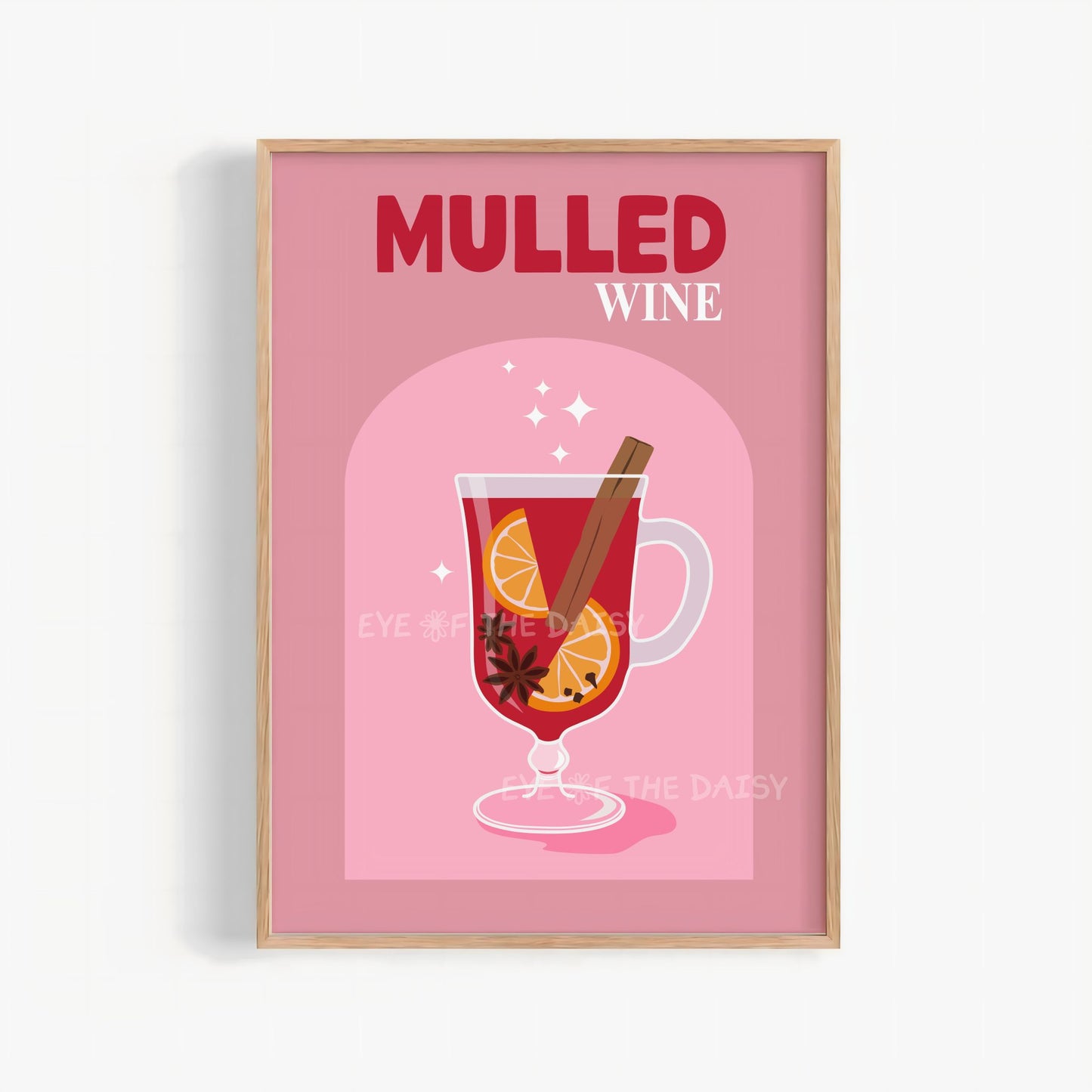 Mulled Wine Print Digital Download | Retro Holiday Drink Printable Wall Art
