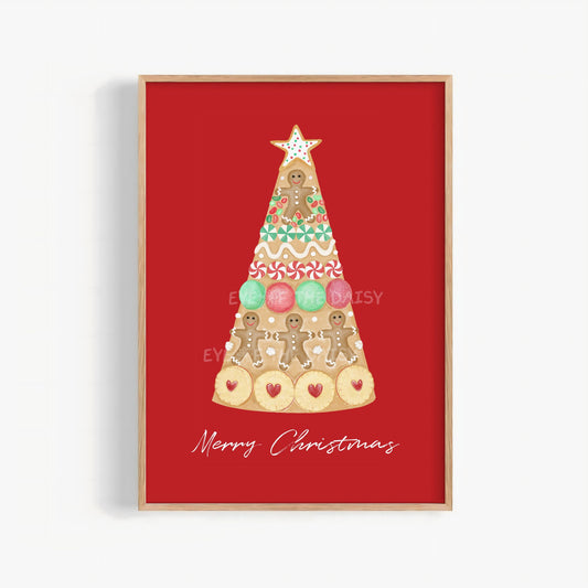 Christmas Kitchen Print Digital Download | Holiday Gingerbread Printable Wall Art