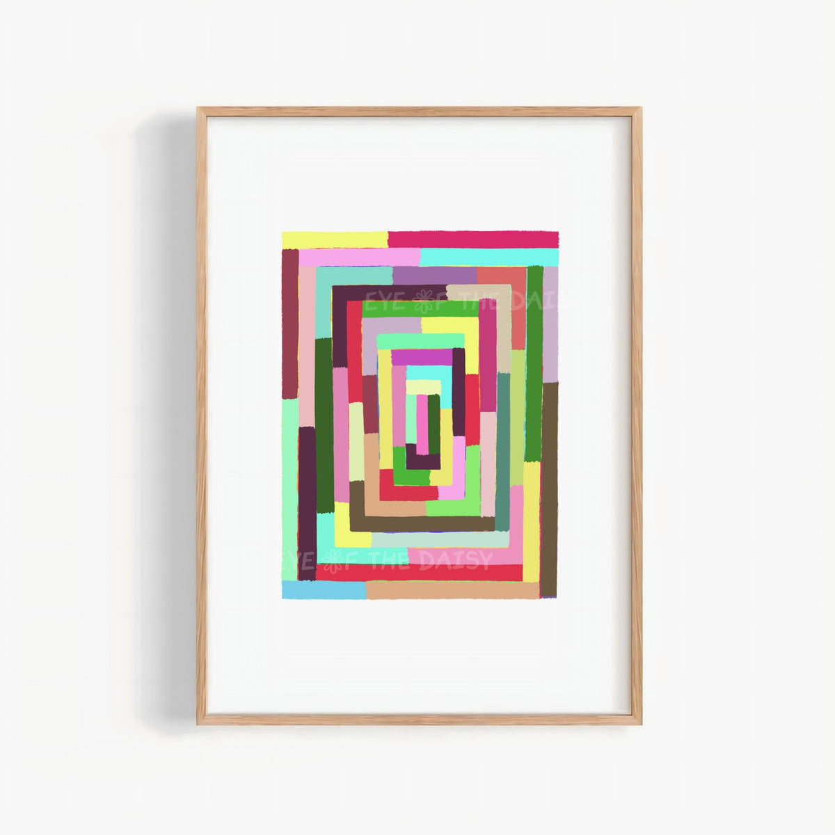 Red green burgundy abstract printable wall art, minimalist modern apartment decor