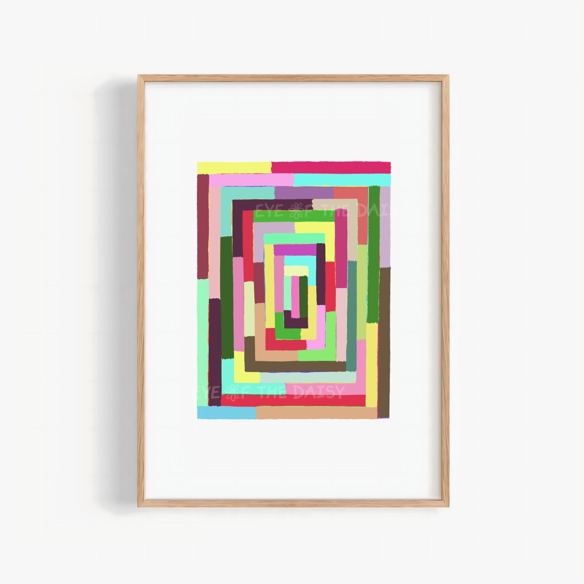 Red green burgundy abstract printable wall art, minimalist modern apartment decor
