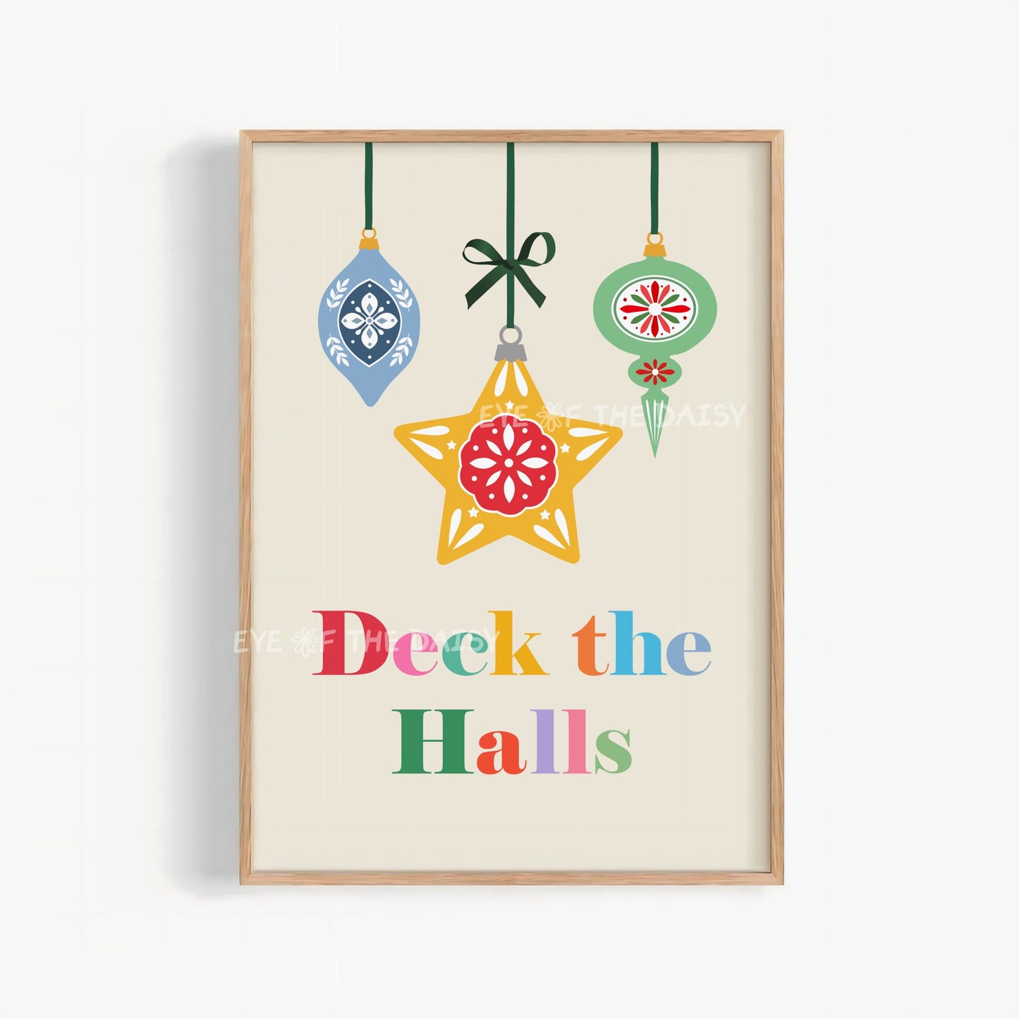 Christmas Phrase Print Digital Download | Colourful Holiday Printable Wall Art