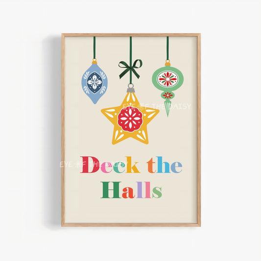 Christmas Phrase Print Digital Download | Colourful Holiday Printable Wall Art