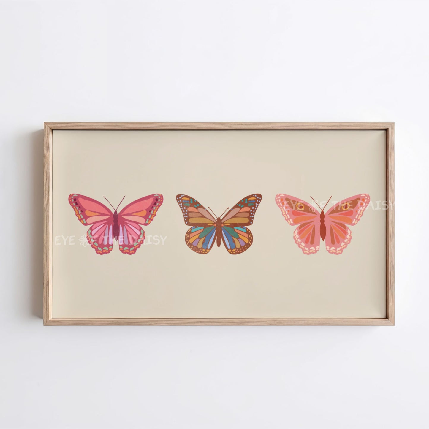 Boho Butterfly 4K TV Art | Neutral Tone Abstract Abstract Butterflies 4K Art for TV Screen