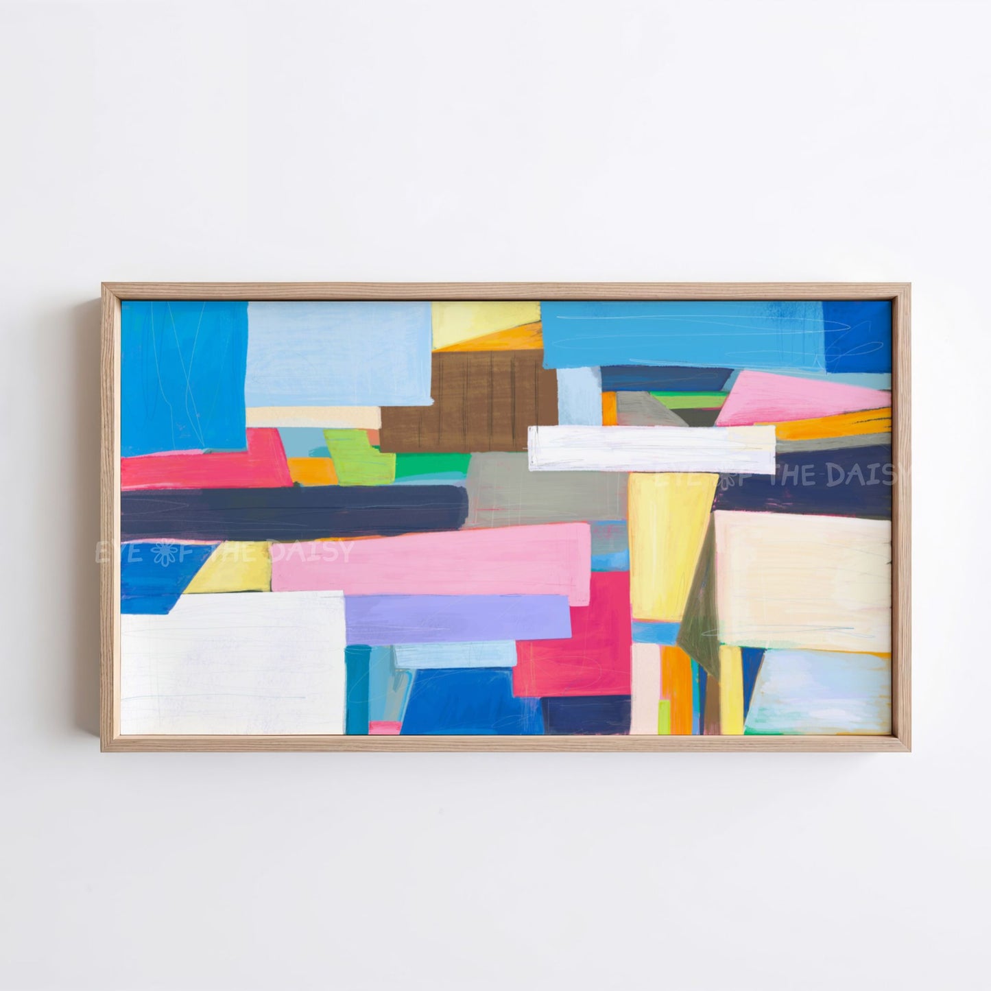 Colour Block Abstract Expressionist 4K TV Art | Contemporary Digital Painting for TV Screen