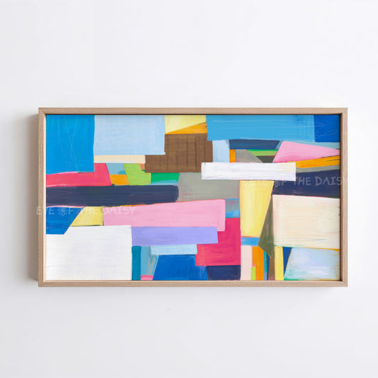 Colour Block Abstract Expressionist 4K TV Art | Contemporary Digital Painting for TV Screen