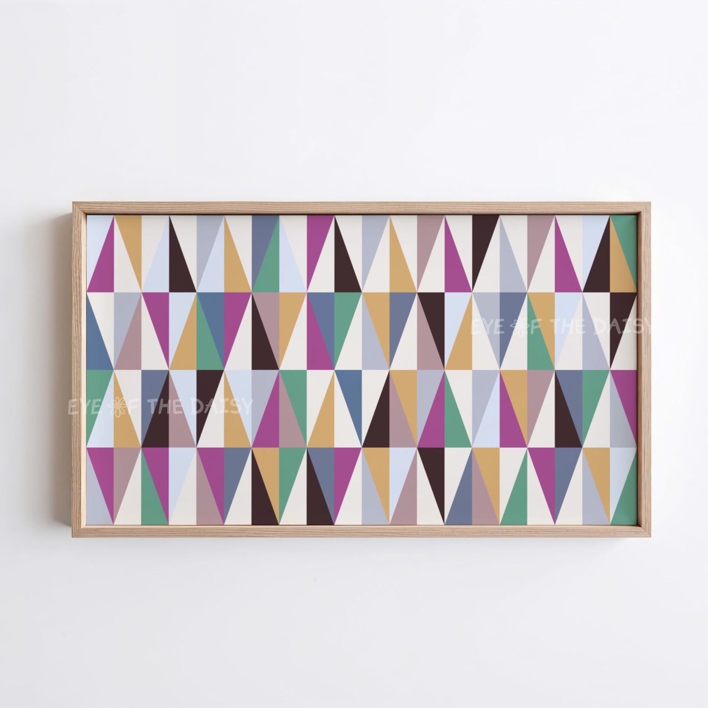 Purple Green Gold Blue Geometric Abstract 4K TV Art | Contemporary TV Artwork 4K