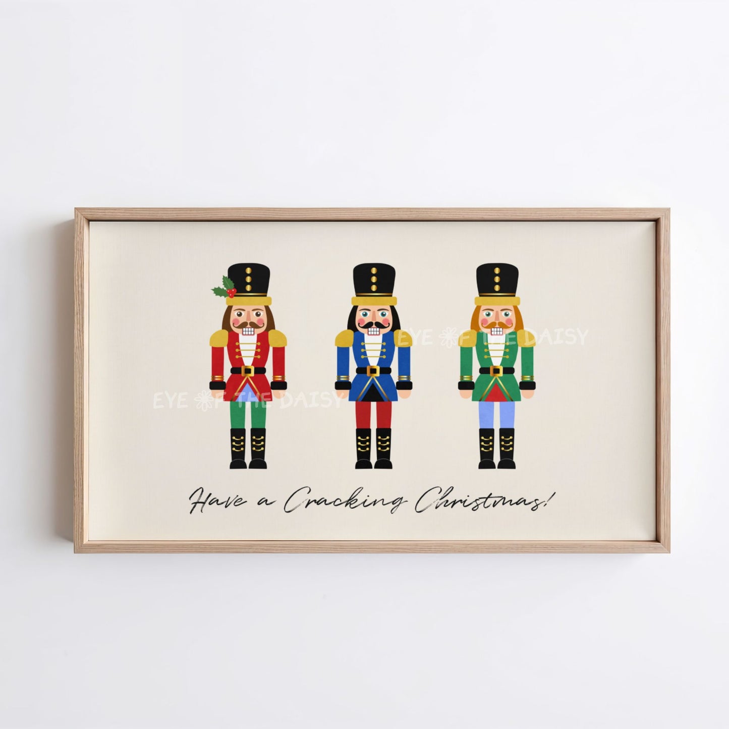 Red Blue Green Christmas Nutcracker 4K TV Art | Traditional Holiday Art for TV Screen 4K