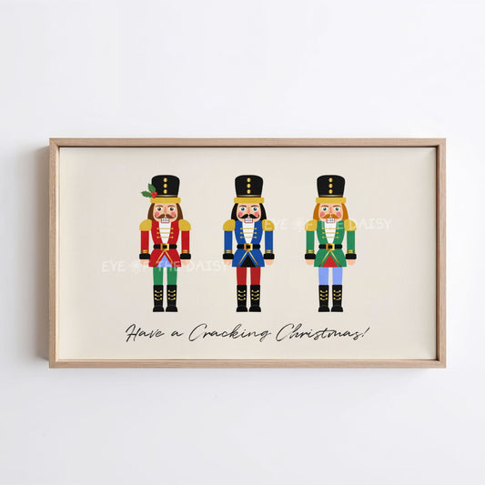 Red Blue Green Christmas Nutcracker 4K TV Art | Traditional Holiday Art for TV Screen 4K