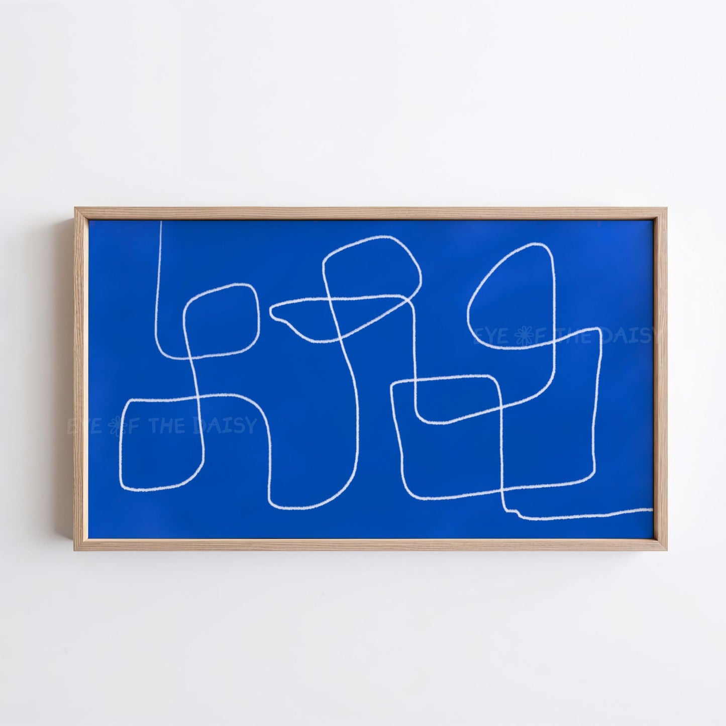 Royal Blue Modern Abstract 4K TV Art | Vibrant Blue Contemporary Line Art for TV Screen