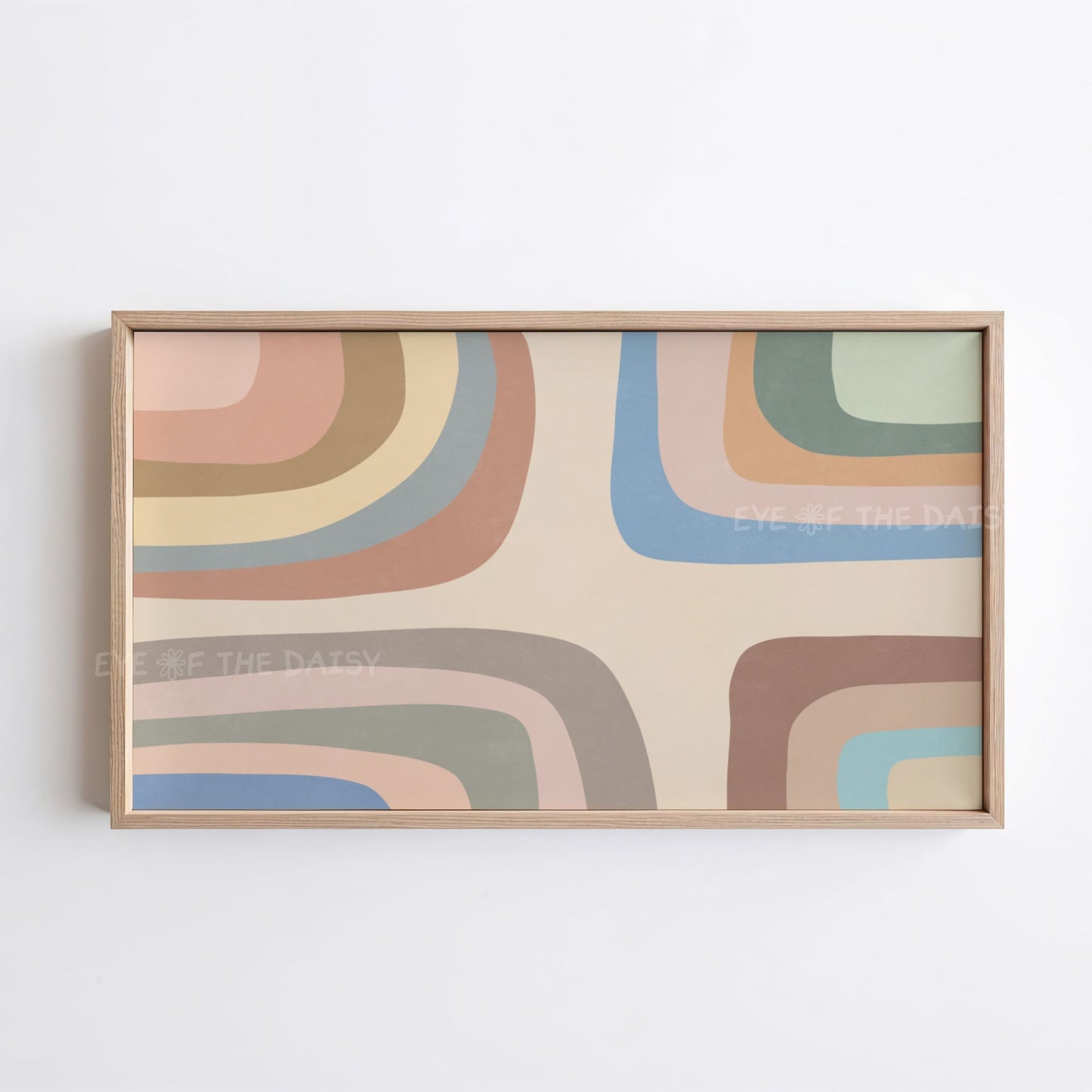 Neutral Boho Retro 4K TV Art |  Earth Tone Mid Century Modern 4K Art for TV Screen