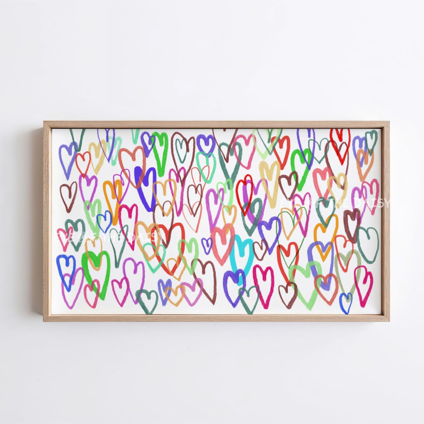 Graffiti Hearts Contemporary 4K TV Art | Colourful Abstract Hearts Digital Painting TV Art
