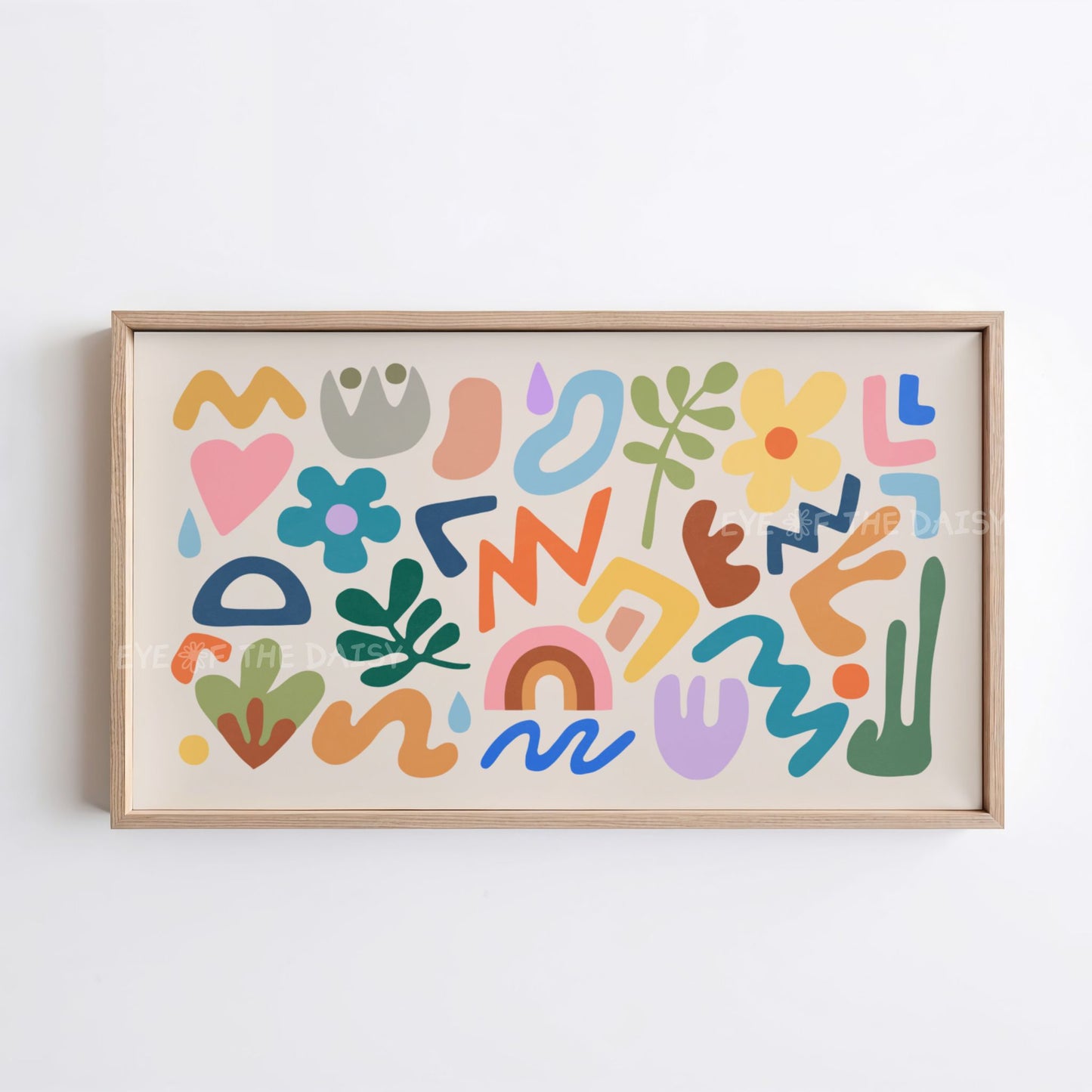 Colourful Abstract Cut-Out Shapes 4K TV Art | Vibrant Contemporary Modern TV Art 4K