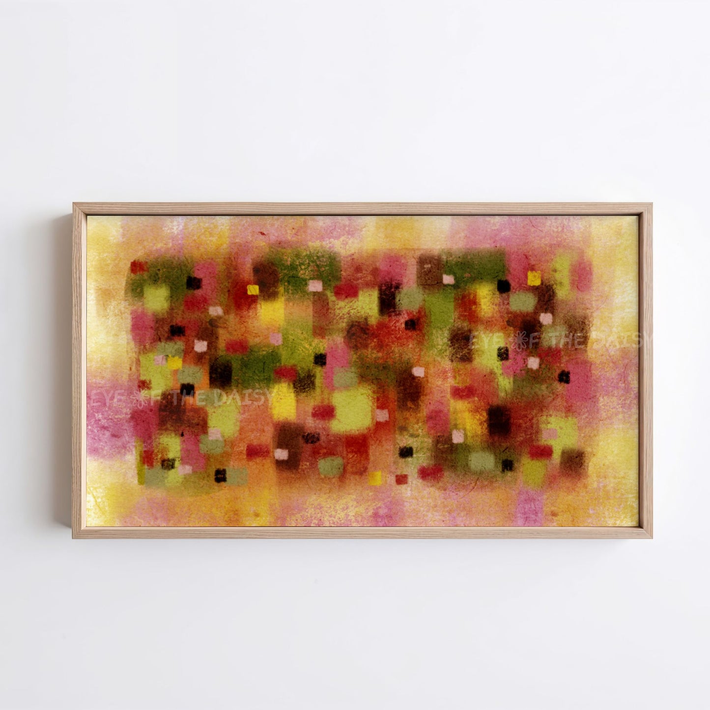 Maroon Mustard Olive Green Abstract Expressionist 4K TV Art | Earth Tone Contemporary Art