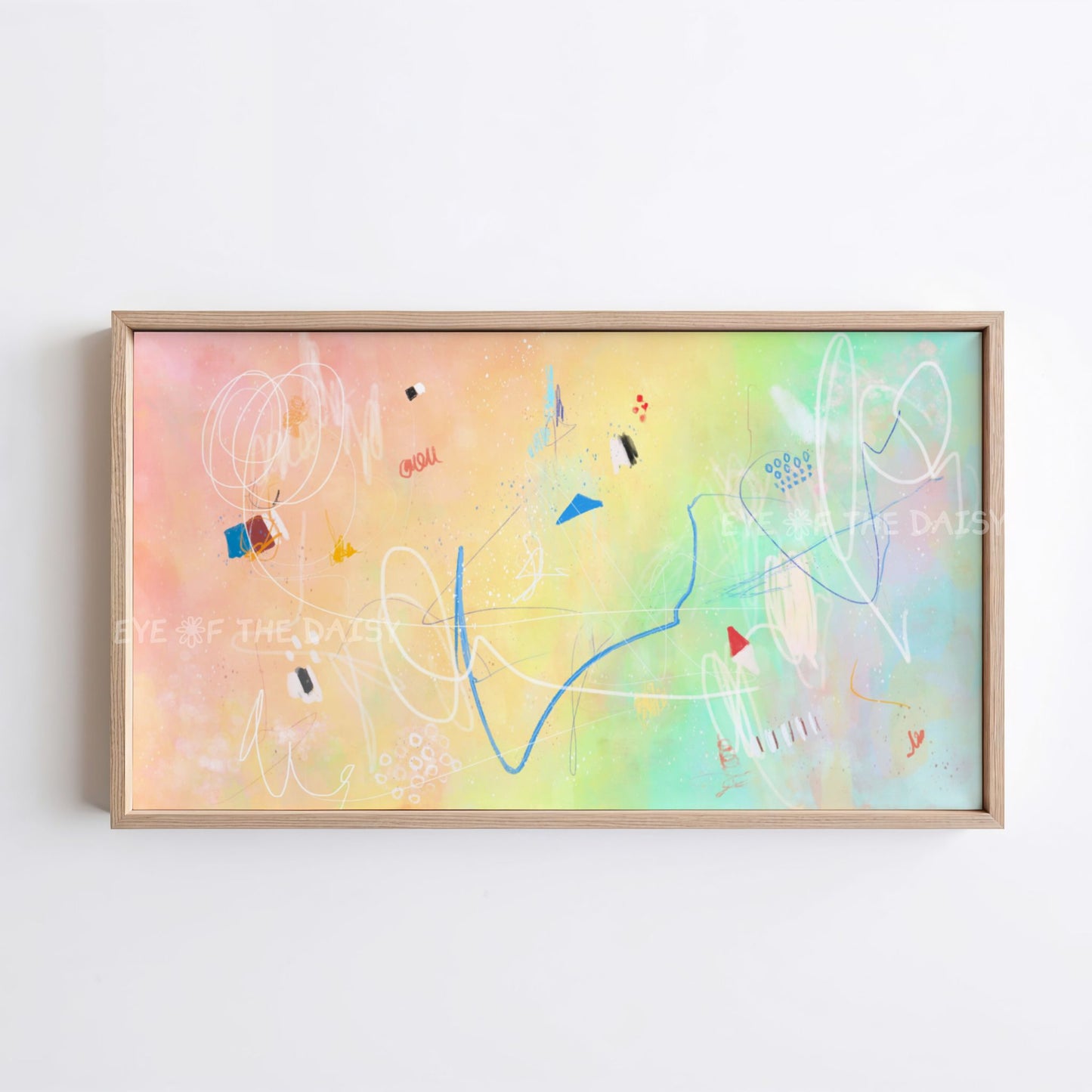 Pastel Rainbow Abstract Expressionist 4K TV Art | Contemporary Digital Painting TV Art 4K