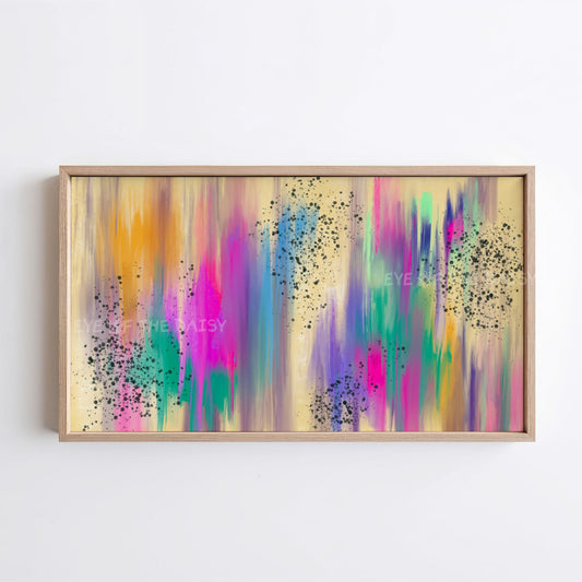 Colourful Contemporary Brushstrokes 4K TV Art | Abstract Expressionist Art for TV Screen