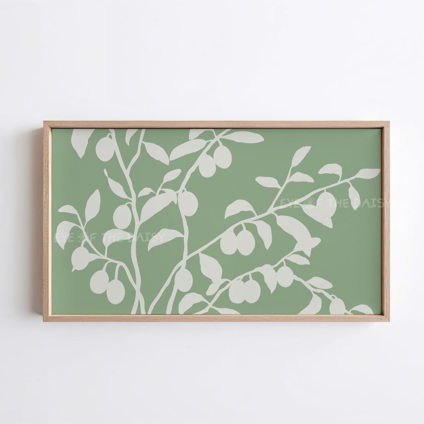 Sage Green Olive Tree 4K Art for TV Screen | Minimal Botanical TV Art 4K