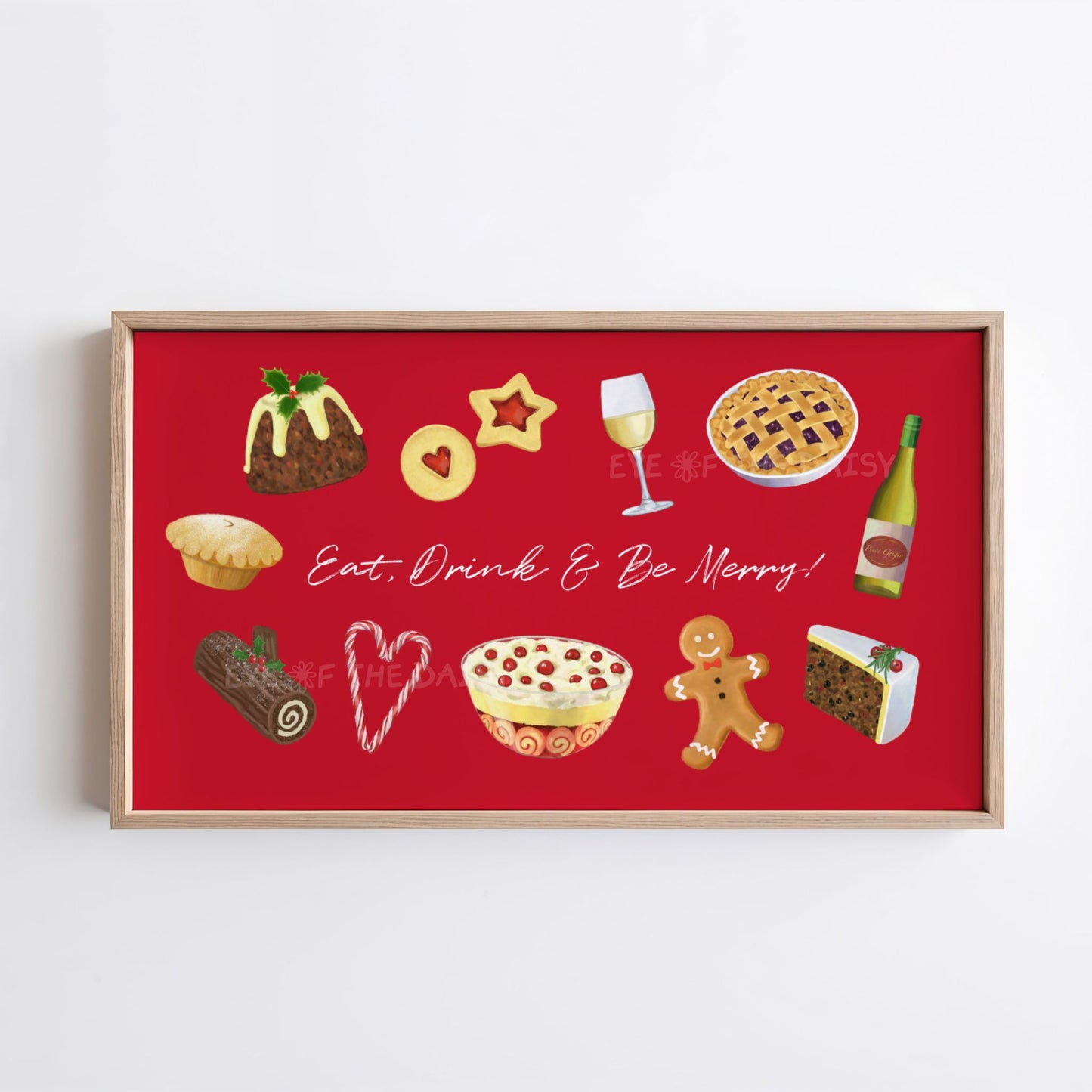 Traditional Christmas 4K TV Art | Holiday Food Illustration 4K TV Art