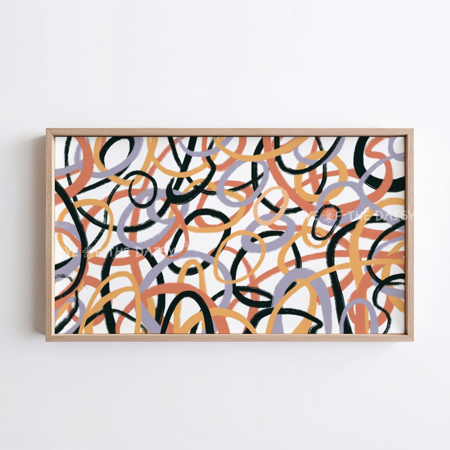 Brown Beige Black Contemporary Abstract 4K TV Art | Earth Tone Digital Painting 4K TV Art