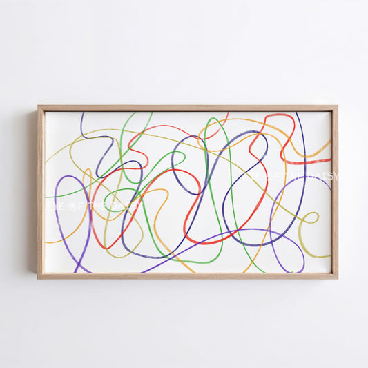 Colourful Abstract Scribble 4K TV Art | Contemporary Abstract 4K Art for TV Screen