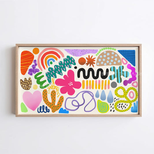 Colourful Fun Abstract Shapes 4K Art for TV | Vibrant Contemporary 4K Art for TV Screen