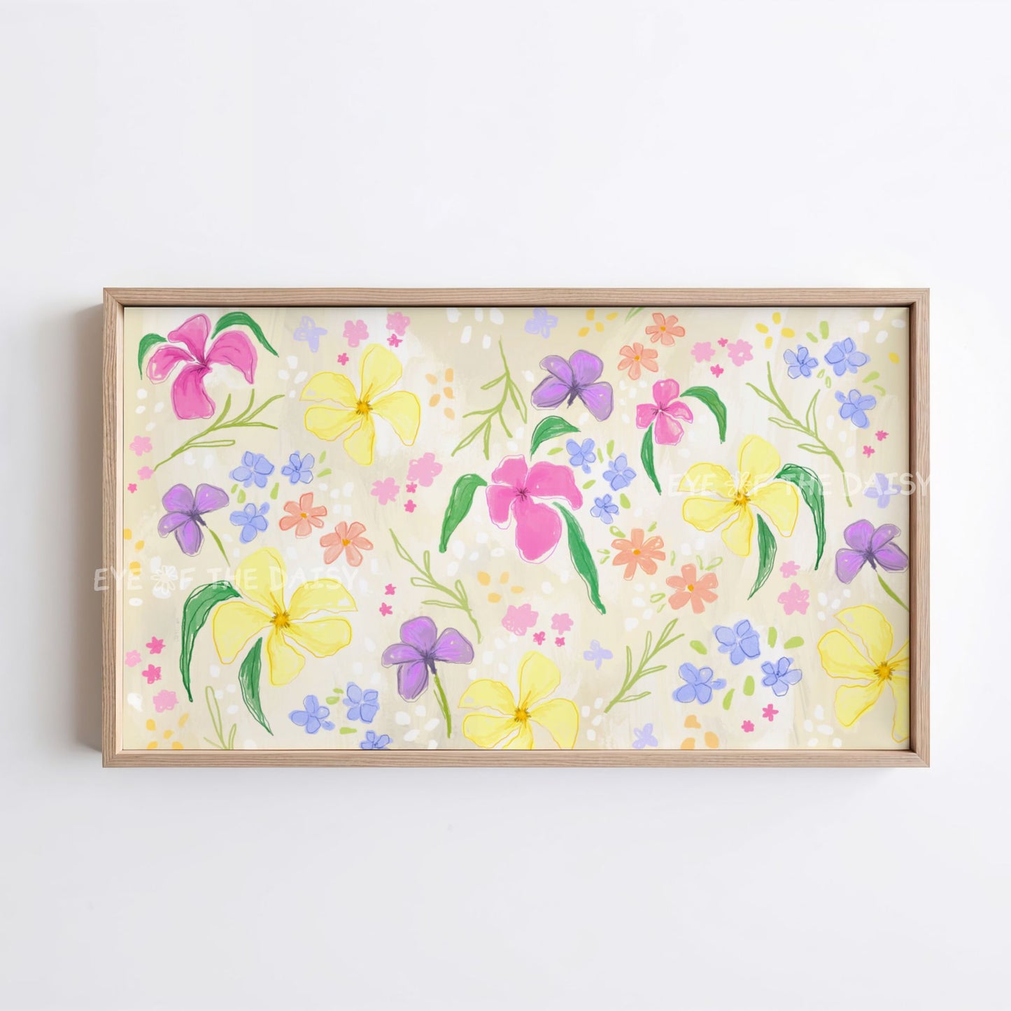 Pastel Abstract Floral 4K TV Art | Colourful Pastel Spring Flowers 4K Art for TV screen