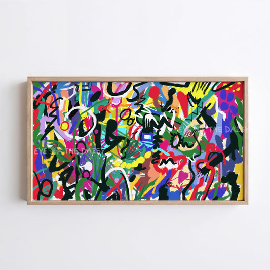 Vibrant Colourful Graffiti 4K TV Art | Bright Contemporary Abstract Artwork for TV Screen