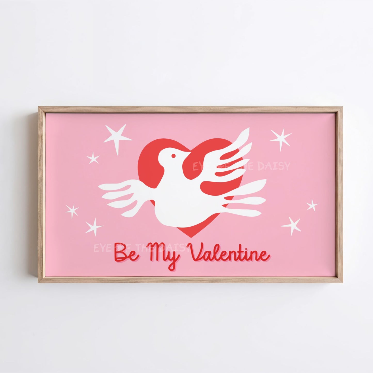 Retro Valentine TV art in 4K, colourful pink and red abstract digital screensaver for modern living rooms