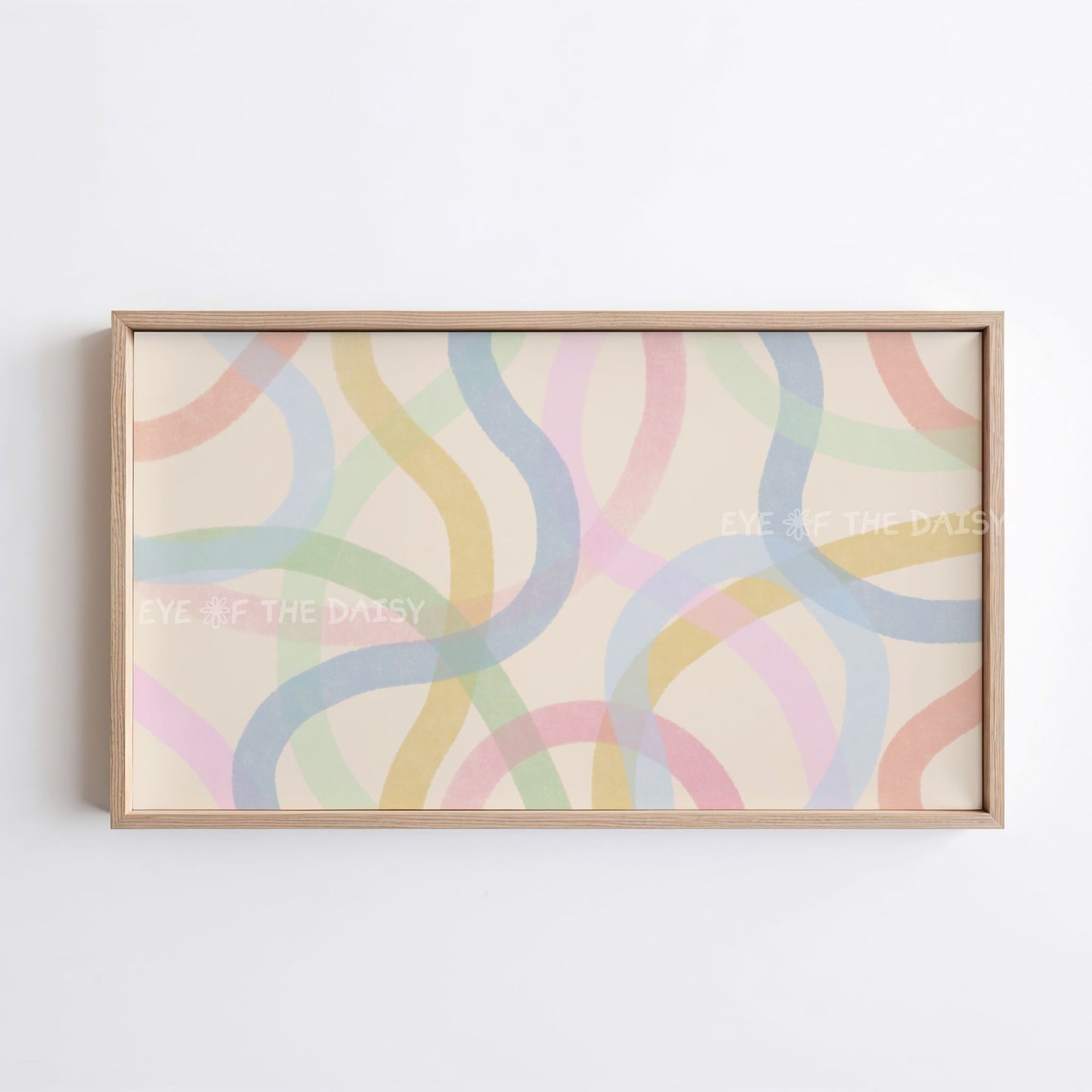 Minimal Colourful Wiggly Lines 4K TV Art | Pastel Contemporary 4K Art for TV Screen