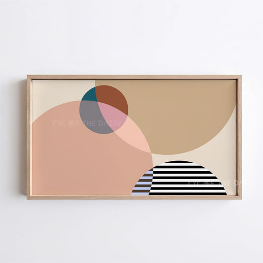 Neutral Minimal Abstract TV Art 4K | Contemporary Geometric 4K Art for TV Screen