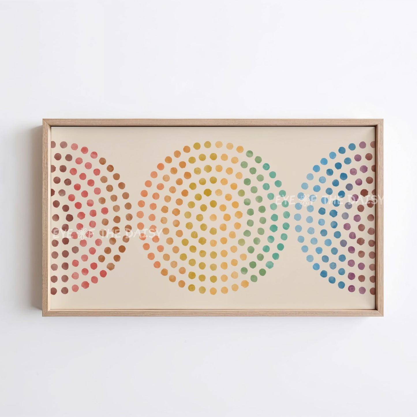 Multicoloured Watercolour Dots 4K TV Art | Boho Intuitive Art for TV Screen 4K