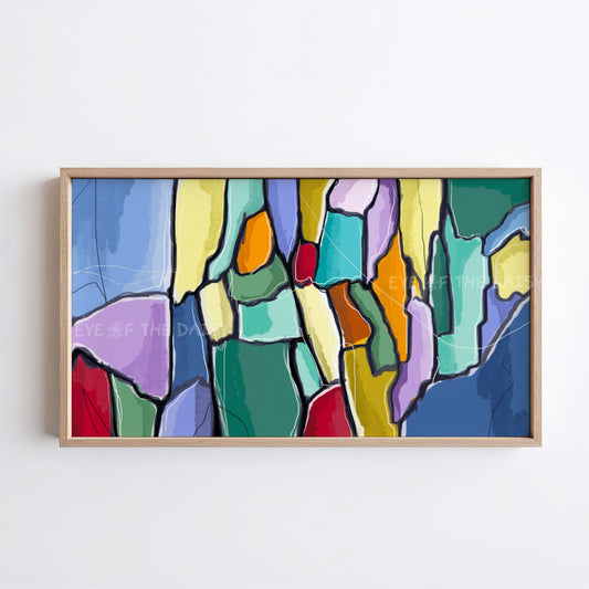 Bright Colourful Abstract Expressionist 4K TV Art | Vibrant Modern 4K Art for TV Screen