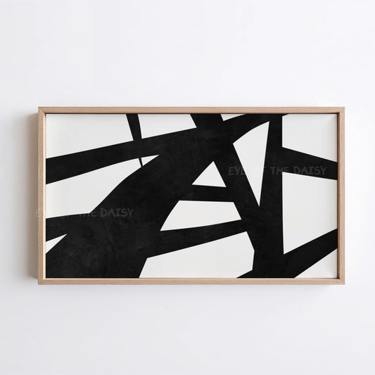 Black & White Contemporary Abstract 4K T Art | Modern Art for TV Screen
