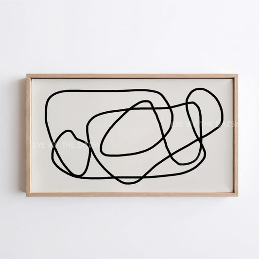 Abstract Scribble 4K TV Art | Minimal Line Drawing Art for TV Screen
