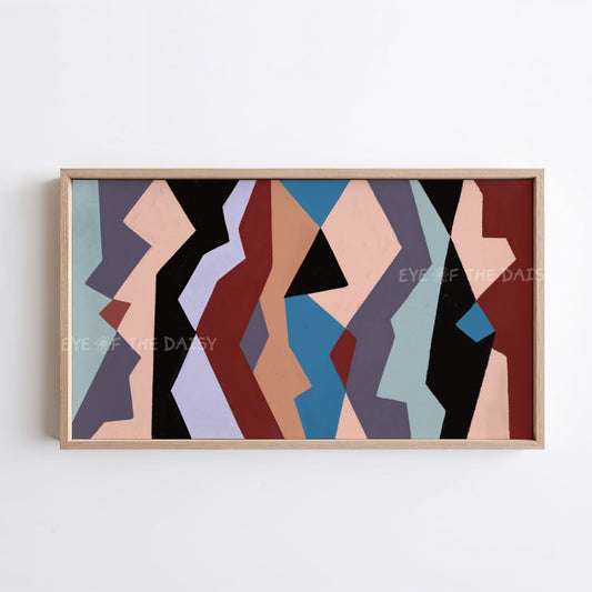 Mid Century Modern TV Art 4K | Neutral Tone Bauhaus Artwork for TV Screen 4K