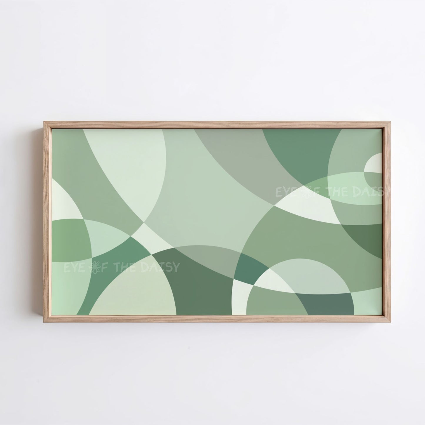 Sage Green Geometric Abstract 4K TV Art | Mid Century Modern 4K Art for TV Screen