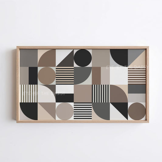 Contemporary Geometric Abstract 4K TV Art | Mid Century Modern TV Art 4K