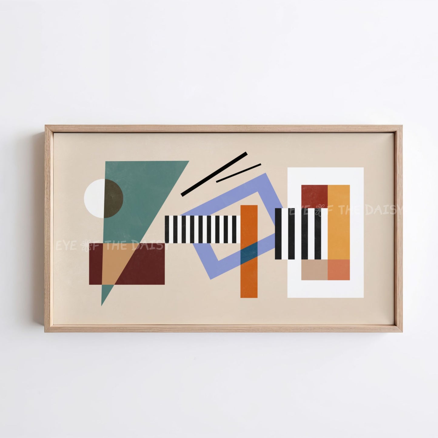 Colourful Bauhaus Style Abstract 4K TV Art | Mid Century Modern Art for TV Screen 4K