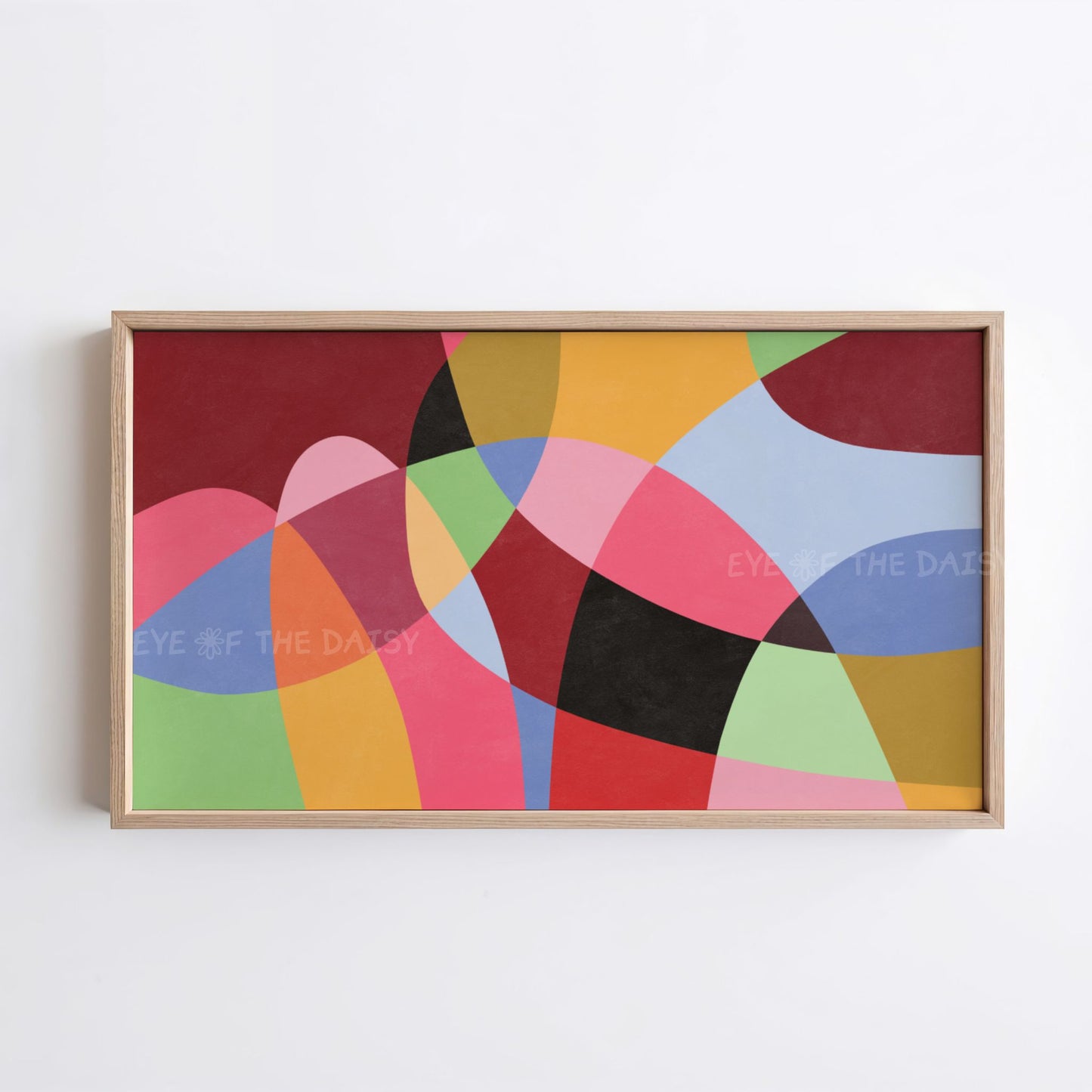 Colourful Contemporary Abstract 4K TV Art | Vibrant Mid Century Modern Geometric TV Art