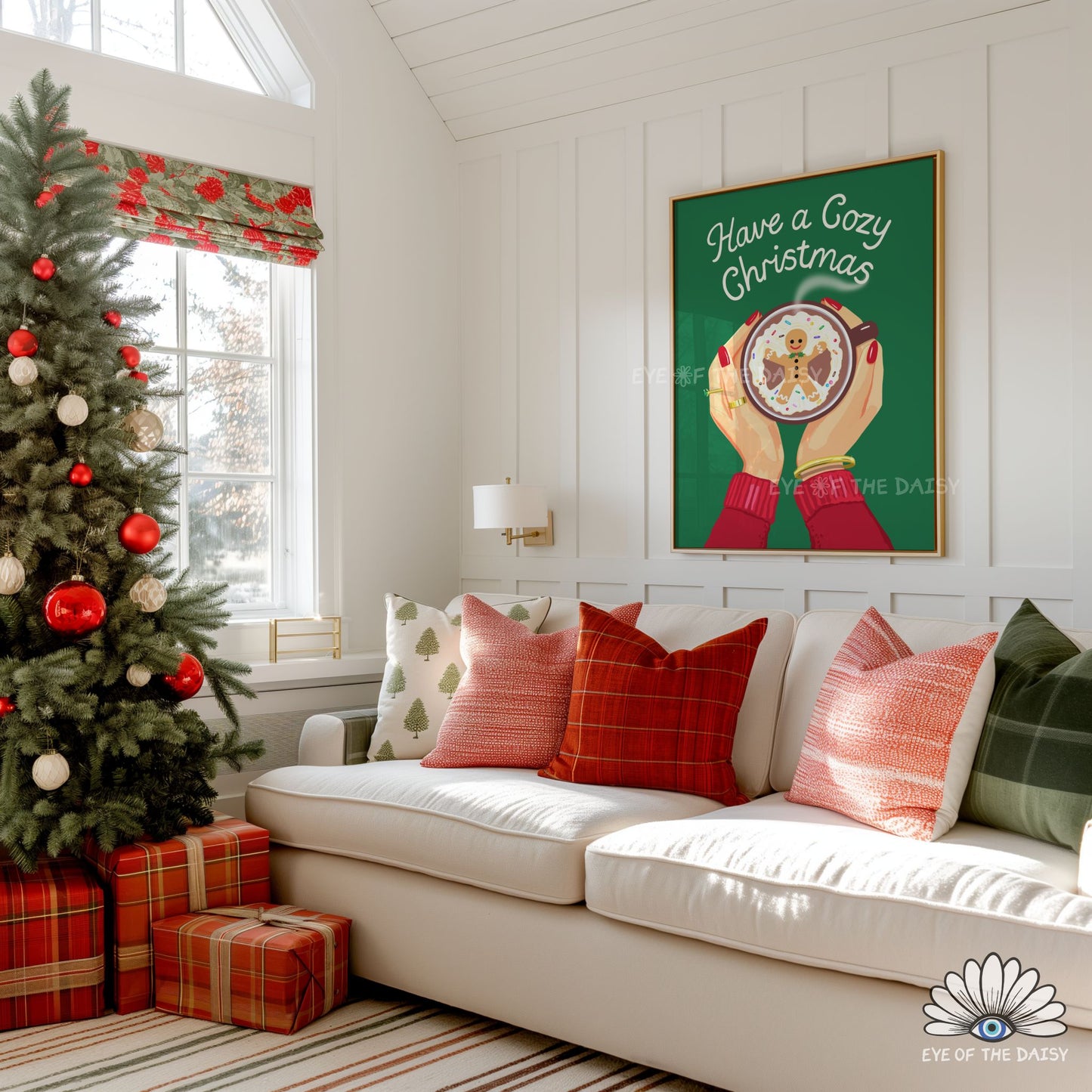 Festive Mug Print Digital Download | Christmas Hot Cocoa Station Printable Wall Art
